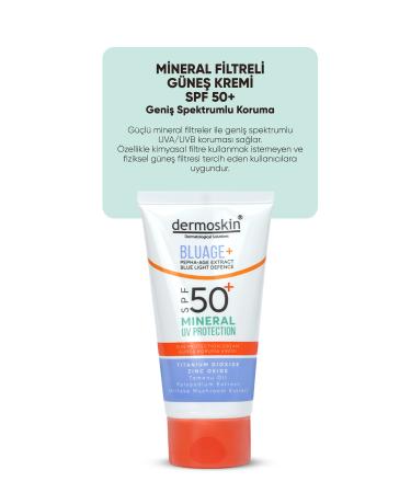 Dermoskin Blueage+ Mineral Filter Sunscreen Cream SPF 50+ 50 ml - Buy Online on GoSupps.com