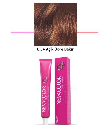 Premium 8.34 Light Dore Copper - Permanent Cream Hair Dye 50 g Tube - FSK5107-4891