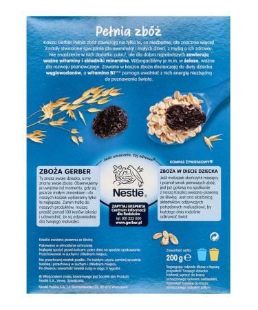 Gerber Plum Oat and Wheat Spoon Food - Does not contain milk derivatives - 6 months - 200 gr - Buy Online on GoSupps.com