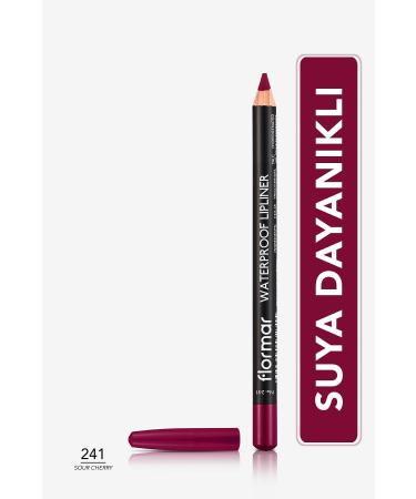 Flormar Waterproof Lipliner - Waterproof Lip Pencil No:241 Sour Cherry 1.14 g 8690604567553