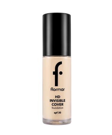 Flormar Natural Finish Foundation - Invisible Cover HD Fdt. - 020 Porcelain - 8682536059015 - Buy Online on GoSupps.com
