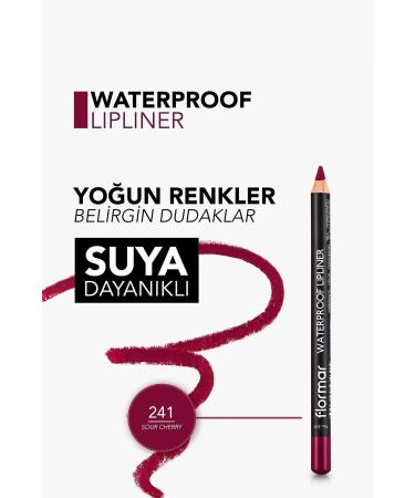 Flormar Waterproof Lipliner - Waterproof Lip Pencil No:241 Sour Cherry 1.14 g 8690604567553 - Buy Online on GoSupps.com