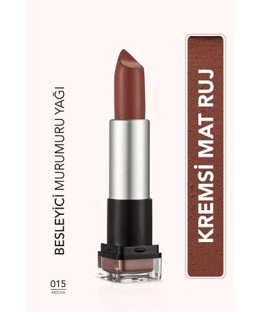 Flormar Light Texture Matte Lipstick (DARK BROWN) - Hd Weightless Matte Lipstick - 015 Mocha - 8690604518708