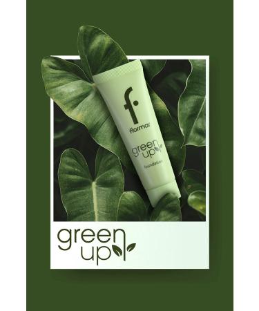 Flormar Semi-Matte Finish Water Based Vegan Foundation - Green Up Foundation - 002 LIGHT BEIGE - 4251903322218 - Buy Online on GoSupps.com