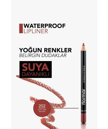 Flormar Waterproof Lip Pencil (BORDO) - Waterproof Lipliner - 202 Soft Pink Brown - 8690604111022 - Buy Online on GoSupps.com
