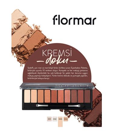 Flormar 10-Piece Eyeshadow Palette (NUDE AND EARTH TONES)-eyeshadow Palette-003 Sunset- 8690604551699 - Buy Online on GoSupps.com