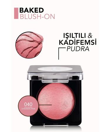Flormar Shimmer Baked Blush - Baked Blush-on - 040 Shimmer Pink - 8682536051415 - Buy Online on GoSupps.com