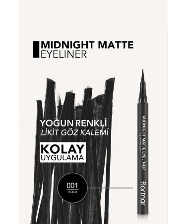 Flormar Matte Liquid Pencil Eyeliner (BLACK) - Midnight Matte Eyeliner - 001 Black - 8690604532292 - Buy Online on GoSupps.com