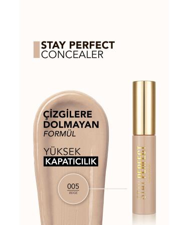 Flormar Natural Finish Concealer (COLD UNDERTONE) - Stay Perfect Concealer - 005 Beige - 8682536085526 - Buy Online on GoSupps.com