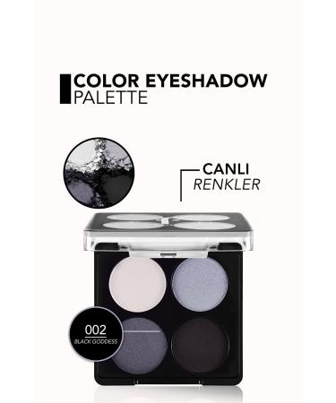 Flormar Matte & Shiny Eyeshadow Palette - Color Eyeshadow Palette - 002 Black Dust- 8682536051163 - Buy Online on GoSupps.com