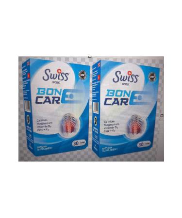 SWISS 2 Boxes Bonecare 30 Tablets (Calcium Magnesium Zinc Vitamin D3 K2)