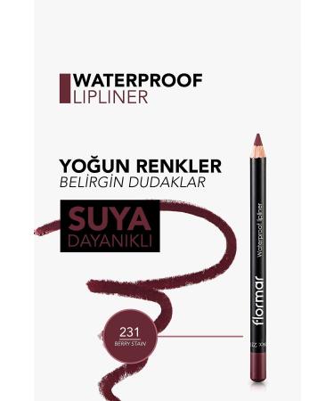 Flormar Lip Pencil - Waterproof Lipliner 231 Berry Stain 8690604111312 - Buy Online on GoSupps.com