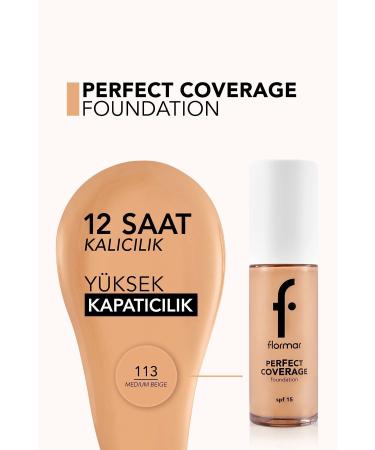 Flormar Perfect Coverage Intensive Concealer Water Based Foundation (Warm Undertone) -113 Medium Beige -8682536058308 - Buy Online on GoSupps.com