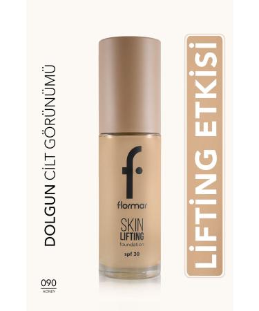 Flormar Spf30 Firming Foundation (NEUTRAL UNDERTONE) - Skin Lifting Foundation - 090 Honey - 8682536059695