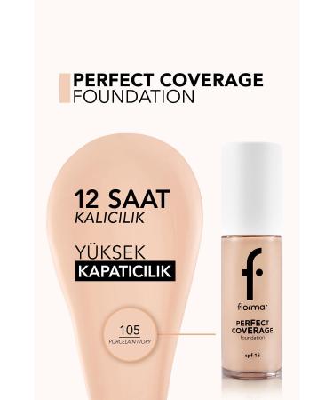 Flormar Perfect Coverage Intensive Concealer Water Based Foundation (PINK UNDERTONE) -105 Porcelain Ivory -8682536058223 - Buy Online on GoSupps.com