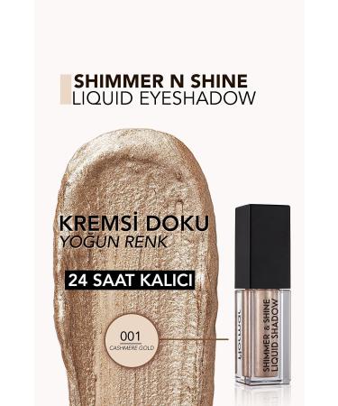 Flormar Metallic Liquid Eyeshadow (GOLD) - Shimmer & Shine Liquid Shadow - 001 Cashmere Gold - 8682536002592 - Buy Online on GoSupps.com