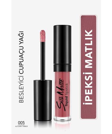 Flormar Velvet Texture Liquid Matte Lipstick - Silk Matte Liquid Lipstick - 005 AUTUMN TIMBER - 8690604397341