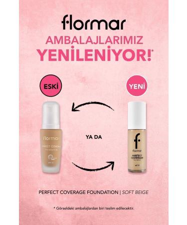Flormar Perfect Coverage Intensive Concealer Water Based Foundation (YELLOW UNDERTONE) -102 Soft Beige -8682536058162 - Buy Online on GoSupps.com