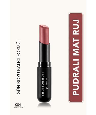 Flormar Ultra Light Matte Lipstick (MISTU PINK) - Lightweight Lip Powder - 004 Super Woman - 8682536061704