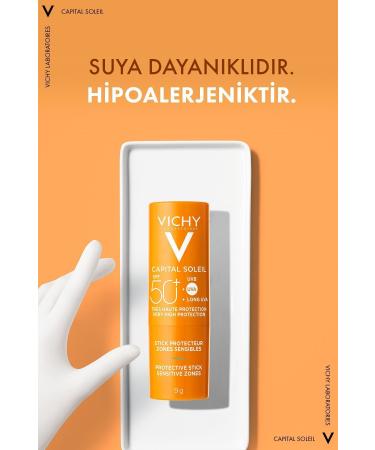 Vichy Capital Soleil SPF50+ Stick Sun Cream Sensitive Skin Transparent Structure 9 GR - Buy Online on GoSupps.com