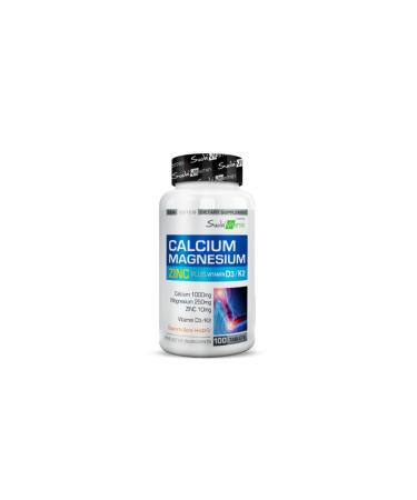 Vitamin Calcium Magnesium Zinc Plus 100 Tablets in Water (Magnesium Calcium Zinc D3 K2) - Buy Online on GoSupps.com