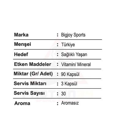 Big Joy Sports Multibig Vitamin Mineral 90 Capsules - Buy Online on GoSupps.com