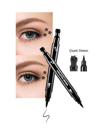 Lollyta Fashion Floral Patterned Thick Tip Double-Sided Pencil Eyeliner