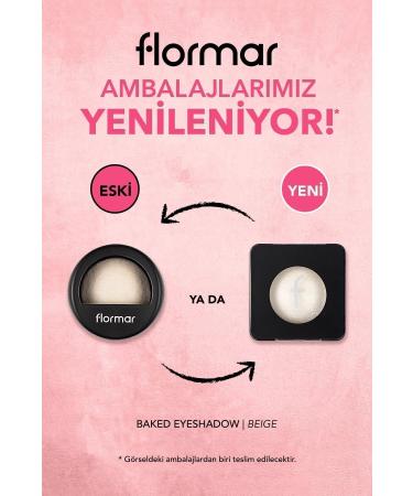 Flormar Intense Shiny Eyeshadow - Baked Eyeshadow -001 Beige- 8682536052344 - Buy Online on GoSupps.com