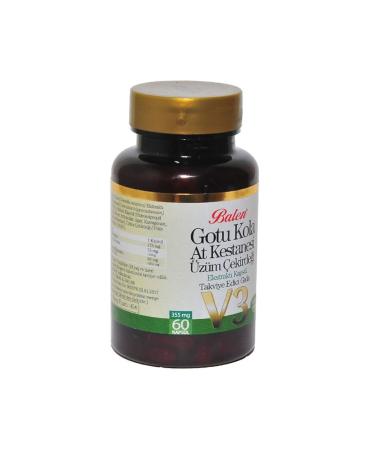 Balen Gotu Kola Horse Chestnut Grape Seed Extract V3 60 Capsules - Buy Online on GoSupps.com