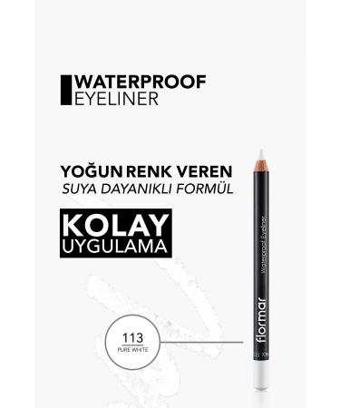 Flormar Waterproof Matte Eyeliner (WHITE) - Waterproof Eyeliner - 113 Pure White - 8690604109135 - Buy Online on GoSupps.com