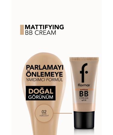 Flormar Matte Finish Bb Cream - Mattifying Bb Cream - 002 Fair-light - 8690604535170 - Buy Online on GoSupps.com