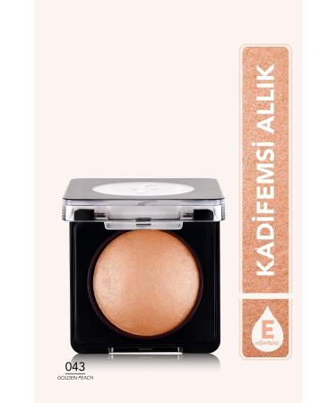 Flormar Shimmering Baked Blush - Baked Blush-on - 043 Golden Peach - 8682536051439