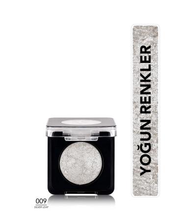 Flormar Intense Shiny Eyeshadow - Baked Eyeshadow -009 Silver Leaf- 8682536052504