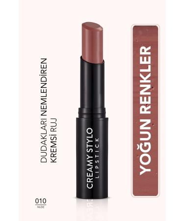 Flormar Semi Glossy Stick Lipstick- Creamy Stylo Lipstick -010 Nude-8682536013703
