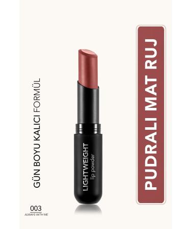 Flormar Ultra Light Matte Lipstick (ANTIQUE PINK) - Lightweight Lip Powder - 003 Always With Me - 8682536061681