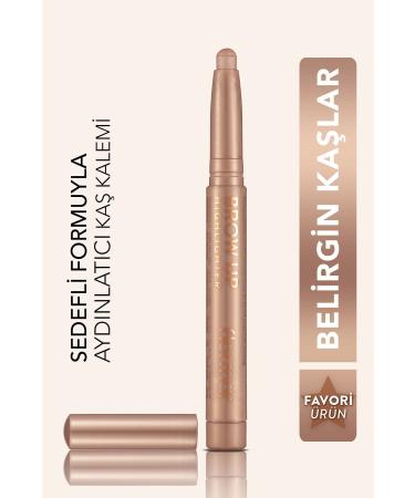Flormar Lift-Up Highlighter Eyebrow Pencil Pale Brown -brow Up Highlighter Pencil-000 Champagne-8690604622269