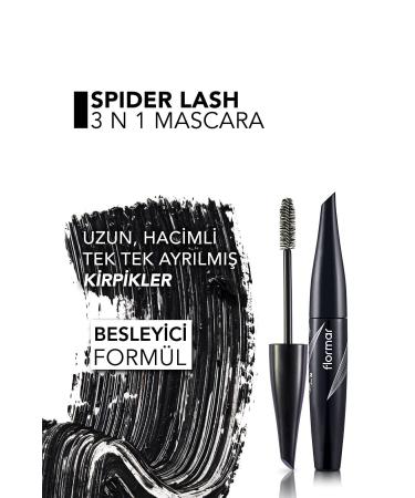 Flormar Volumizing 3 Effects in 1 Mascara (Black) - Spider Lash Mascara - 003 - 8690604110667 - Buy Online on GoSupps.com