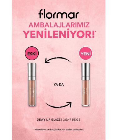 Flormar Nourishing Lip Gloss - Dewy Lip Glaze - 002 Light Beige-8682536068031 - Buy Online on GoSupps.com
