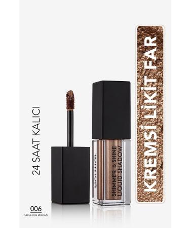 Flormar Eyeshadow Shimmer & Shine Liquid Shadow 006 Fabulous Bronze