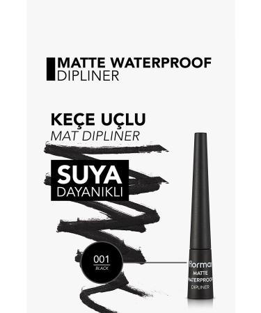 Flormar Waterproof Matte Dipliner (BLACK) - Waterproof Dipliner - 001 Black - 8690604536481 - Buy Online on GoSupps.com