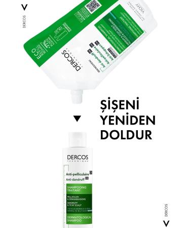Vichy Dercos Anti-Dandruff Hair Care Shampoo for Normal/Oily Hair Refill Pack 500 ML - Buy Online on GoSupps.com