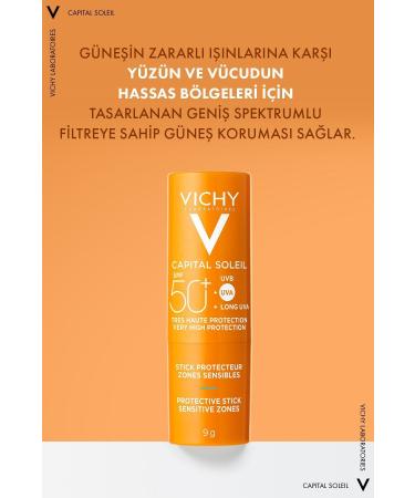 Vichy Capital Soleil SPF50+ Stick Sun Cream Sensitive Skin Transparent Structure 9 GR - Buy Online on GoSupps.com