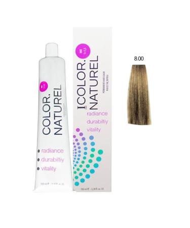 Color Naturel 8.00 Permanent Hair Dye 100 ml 8.00 Intense Light Blonde
