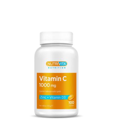Nutrivita Nutrition Vitamin C 1000 mg (Zinc + Vitamin D) 100 Tablets
