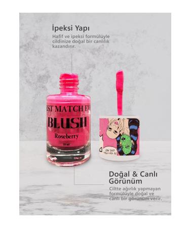 BEST MATCH EVER Intense Pigment Dusty Rose Liquid Blush - Natural Look - Fruit Scented Blush - Liquid Blush - 10 ml - Buy Online on GoSupps.com