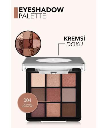 Flormar Matte & Shiny Creamy Eyeshadow Palette - Eye Shadow Palette - 004 Follow Your Heart- 8682536048460 - Buy Online on GoSupps.com