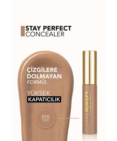 Flormar Natural Finish Concealer (YELLOW UNDERTONE) - Stay Perfect Concealer - 010 Toffee - 8682536085625 - Buy Online on GoSupps.com