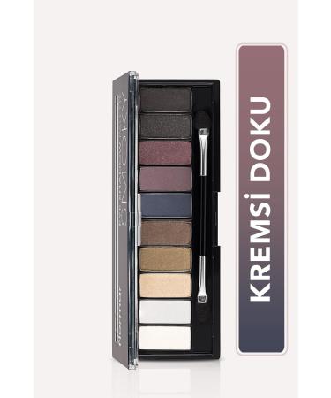 Flormar 10-Piece Eyeshadow Palette (SMOKY COLOR TONES) - Eyeshadow Palette - 002 Smoky - 8690604479535
