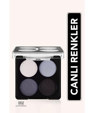 Flormar Matte & Shiny Eyeshadow Palette - Color Eyeshadow Palette - 002 Black Dust- 8682536051163