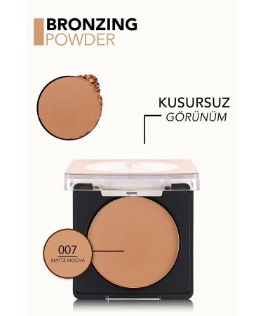 Flormar Intense Pigmented Shimmering Bronzer - Bronzing Powder - 007 Matte Mocha - 8682536053457 - Buy Online on GoSupps.com